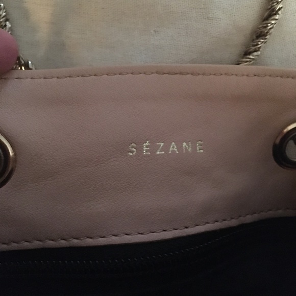 Sézane Hope bag nude/pink with gold studs - Picture 5 of 13